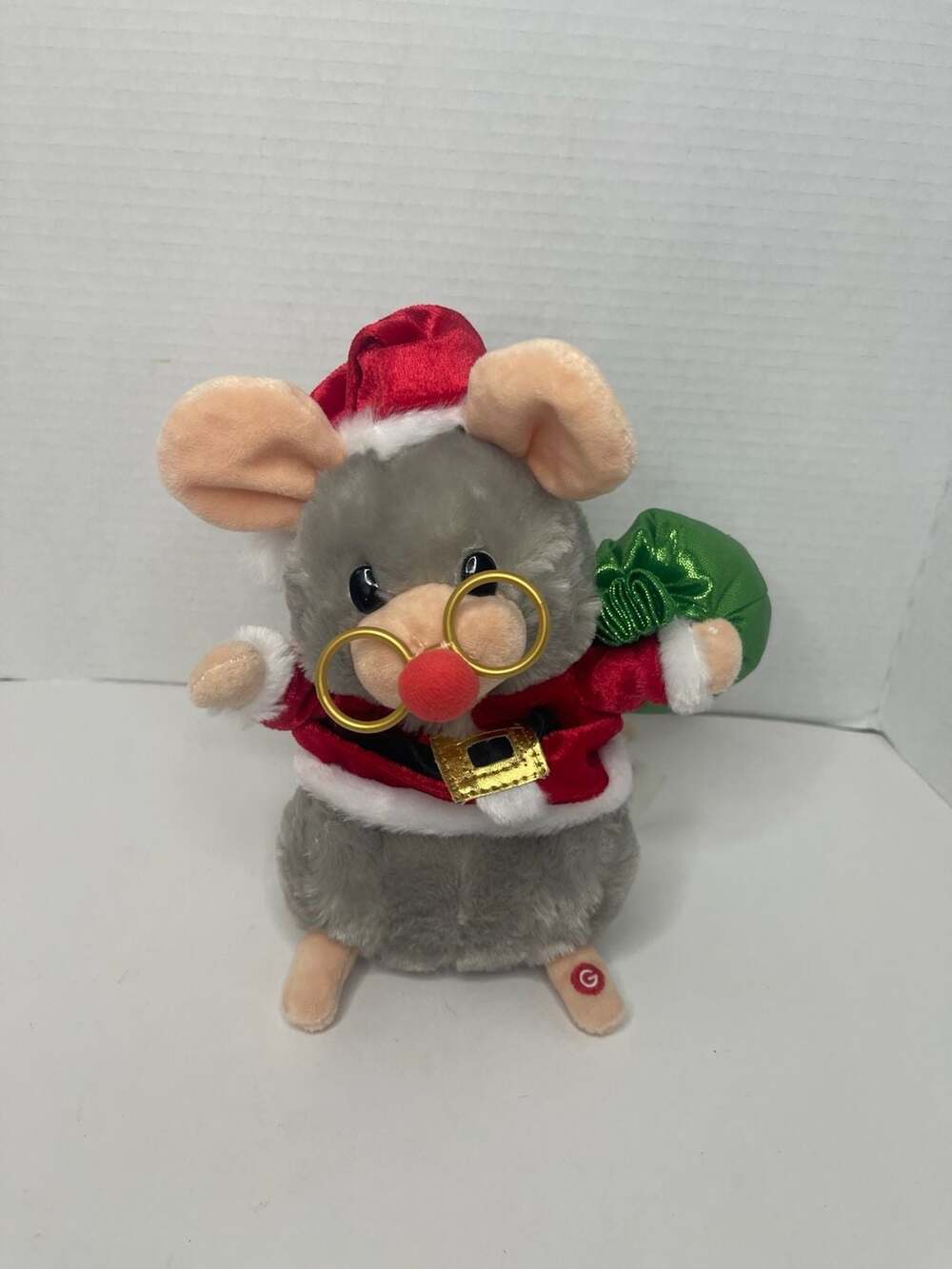 Gemmy Rare Musical Santa Mouse Animated Plush Christmas Toy Here Comes Santa